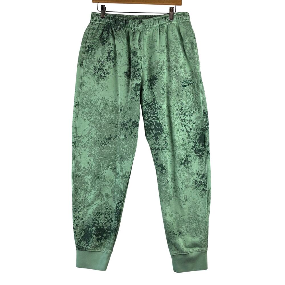 Nike Sportswear Club Fleece Joggers DZ3066-386 Enamel Green Tie Dye Men's Large